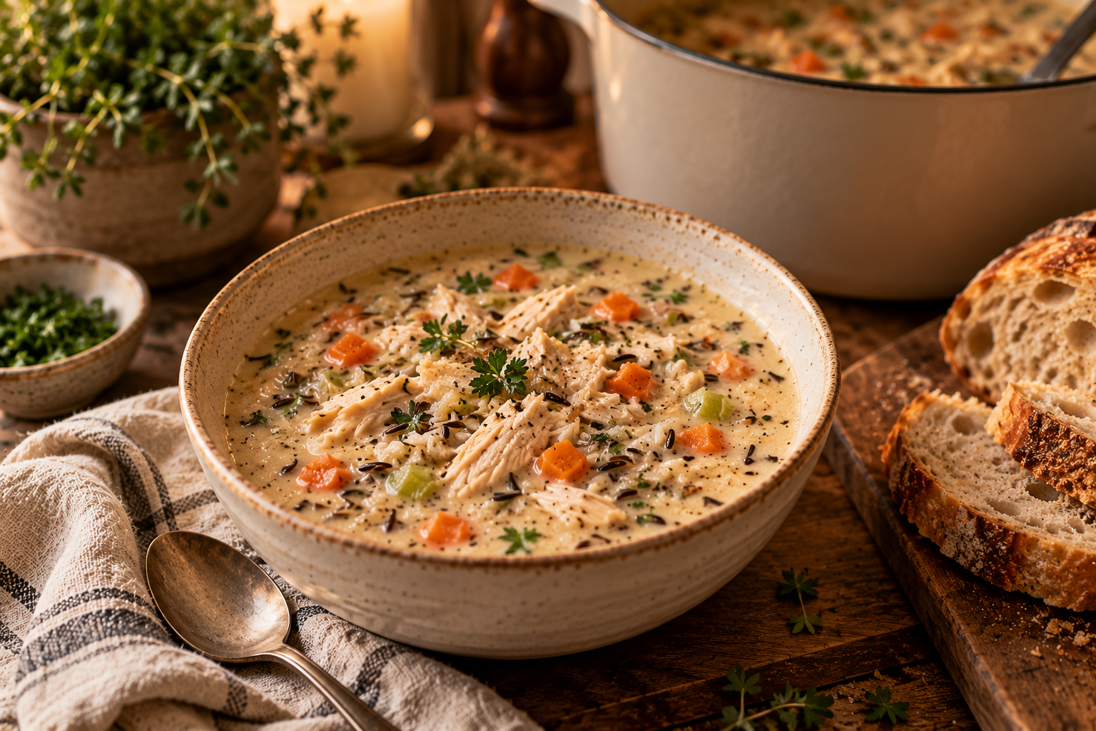 Soup Season Is Here: Creamy Chicken & Wild Rice Soup